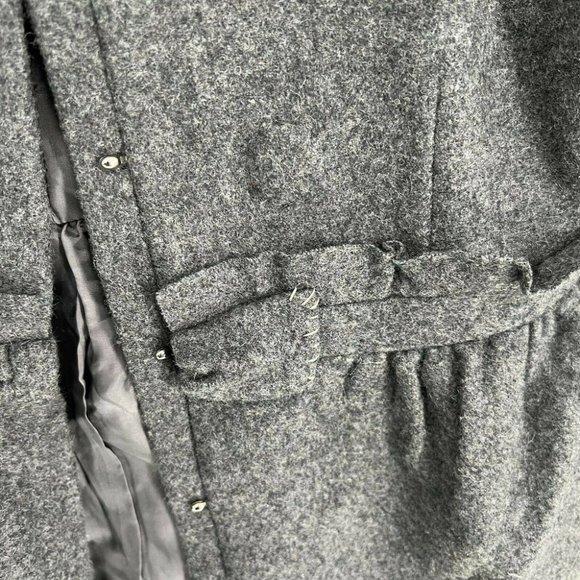 Ritsuko Shirahama Balloon Sleeve Wool Blend Lined Jacket Women's 1 Small Gray - Picture 5 of 9